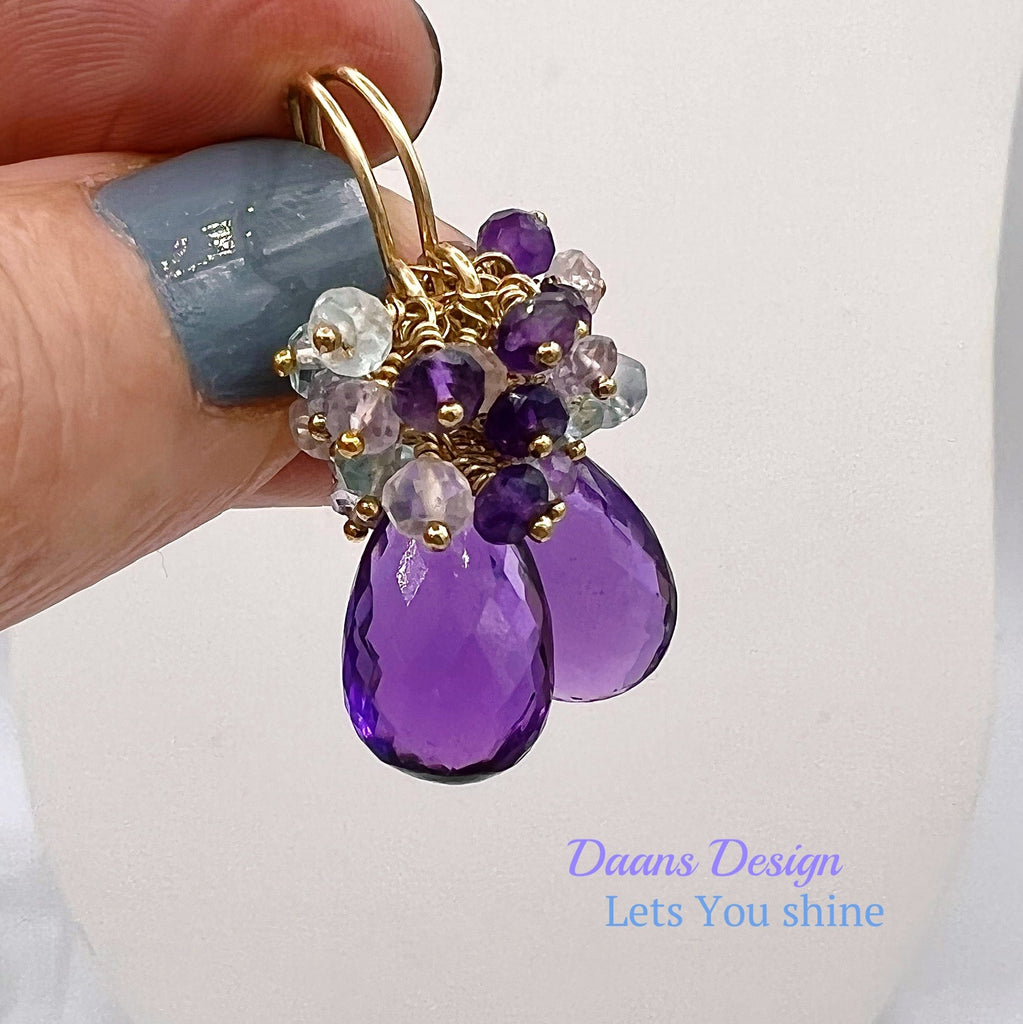 Edelstenen-oorbellen