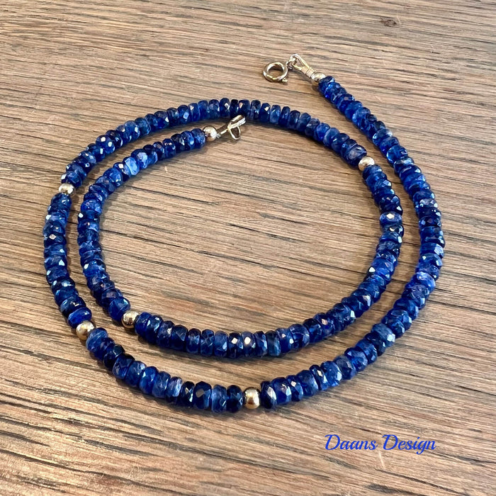 Edelsteen ketting Kyaniet Blauw