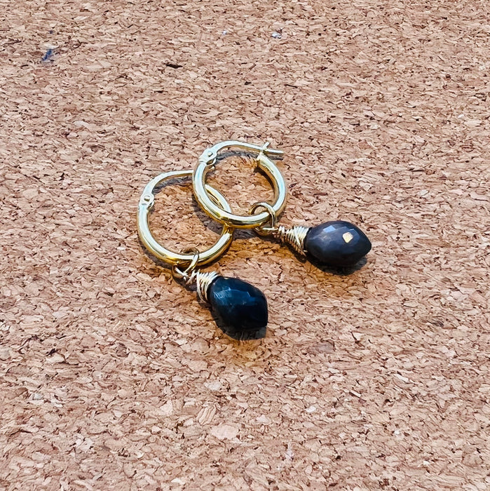 Earrings charms Moonstone