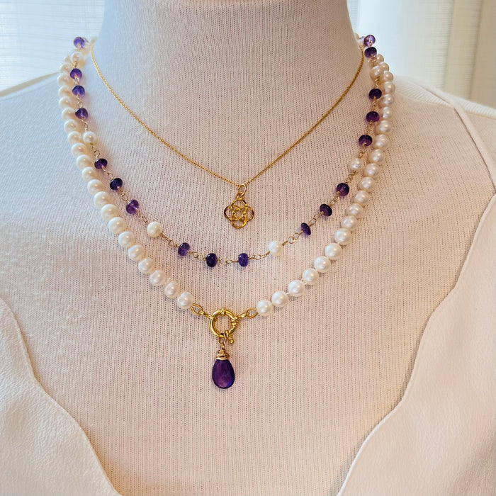 Gemstone necklace Amethyst