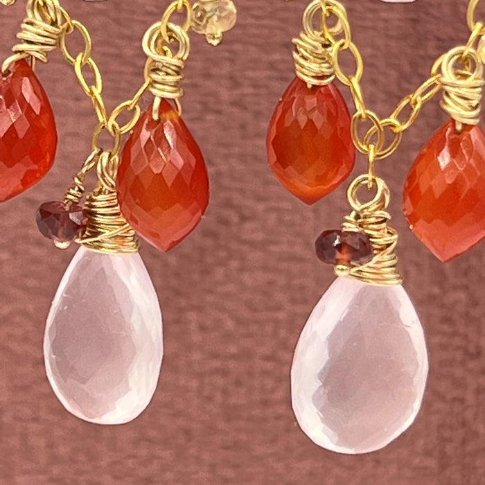 Statement oorbellen Royal pink