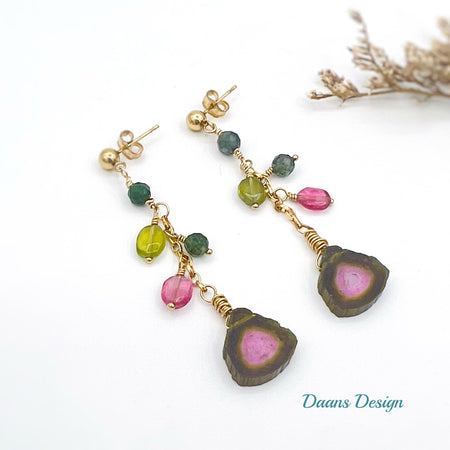 Oorbellen-Toermalijn