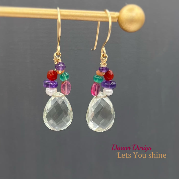 Gemstone earrings Amethyst