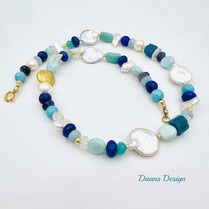 Statement-edelsteen-ketting-azure