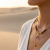 amethist edelsteen druppel hanger goud perfect voor layering