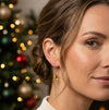 citrien oorbellen handgemaakte edelstenen druppels met gele citrien hangers prachtig om te dragen de komende feestdagen of om cadeau te krijgen voor kerst