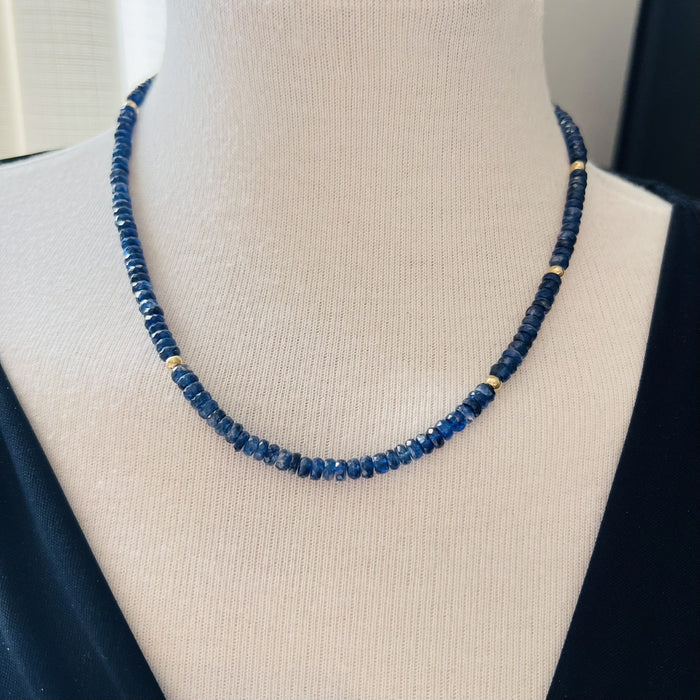 Edelsteen ketting Kyaniet Blauw