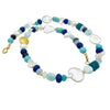 grote edelsteen ketting in blauwe kleuren en wit voor jouw unieke outfit